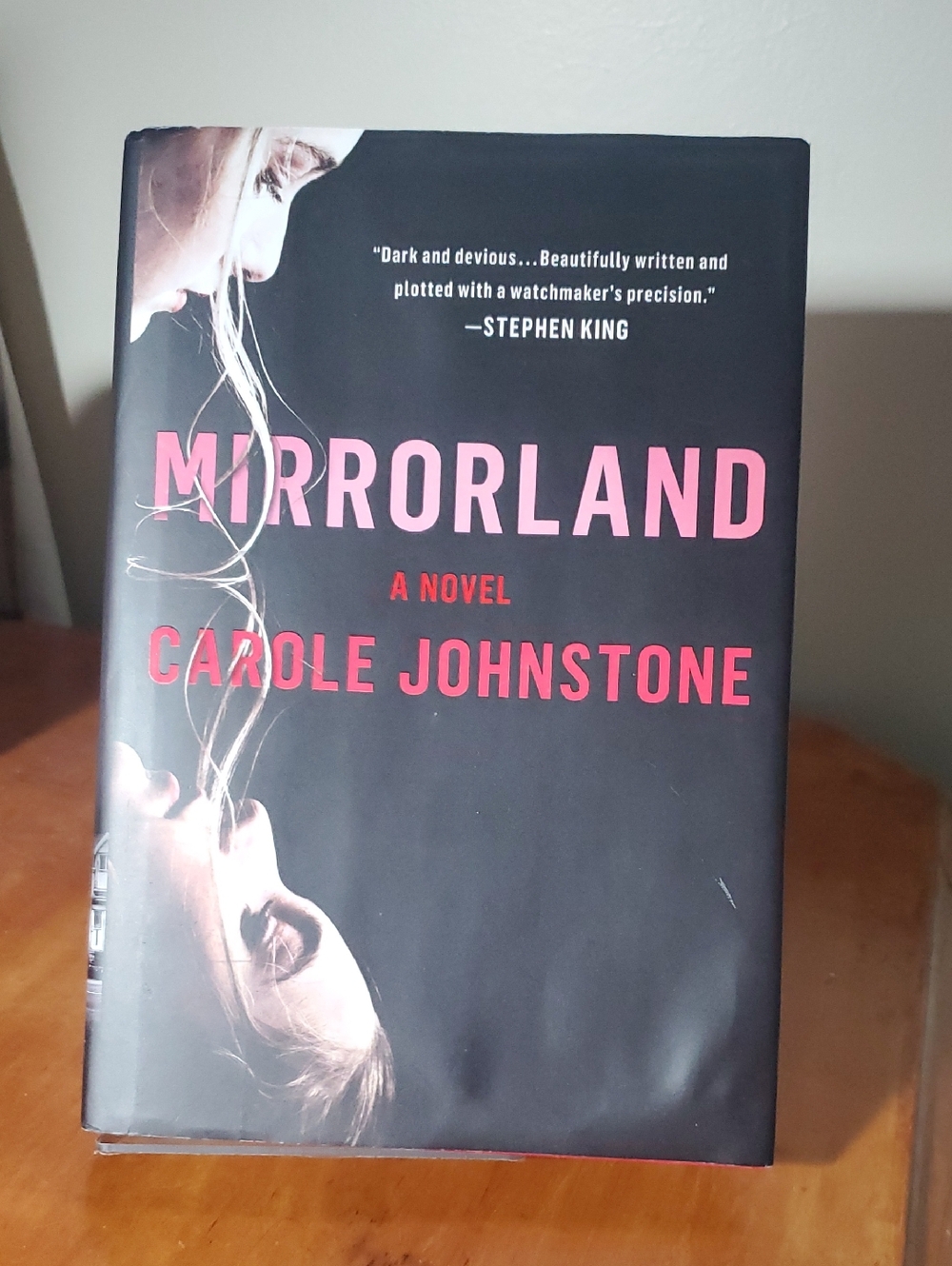Mirrorland by Carole Johnstone - Black & Pink Hardcover Novel